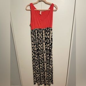 Aztec print boutique maxi dress